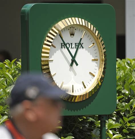 outdoor rolex golf clock|Rolex clock at golf courses.